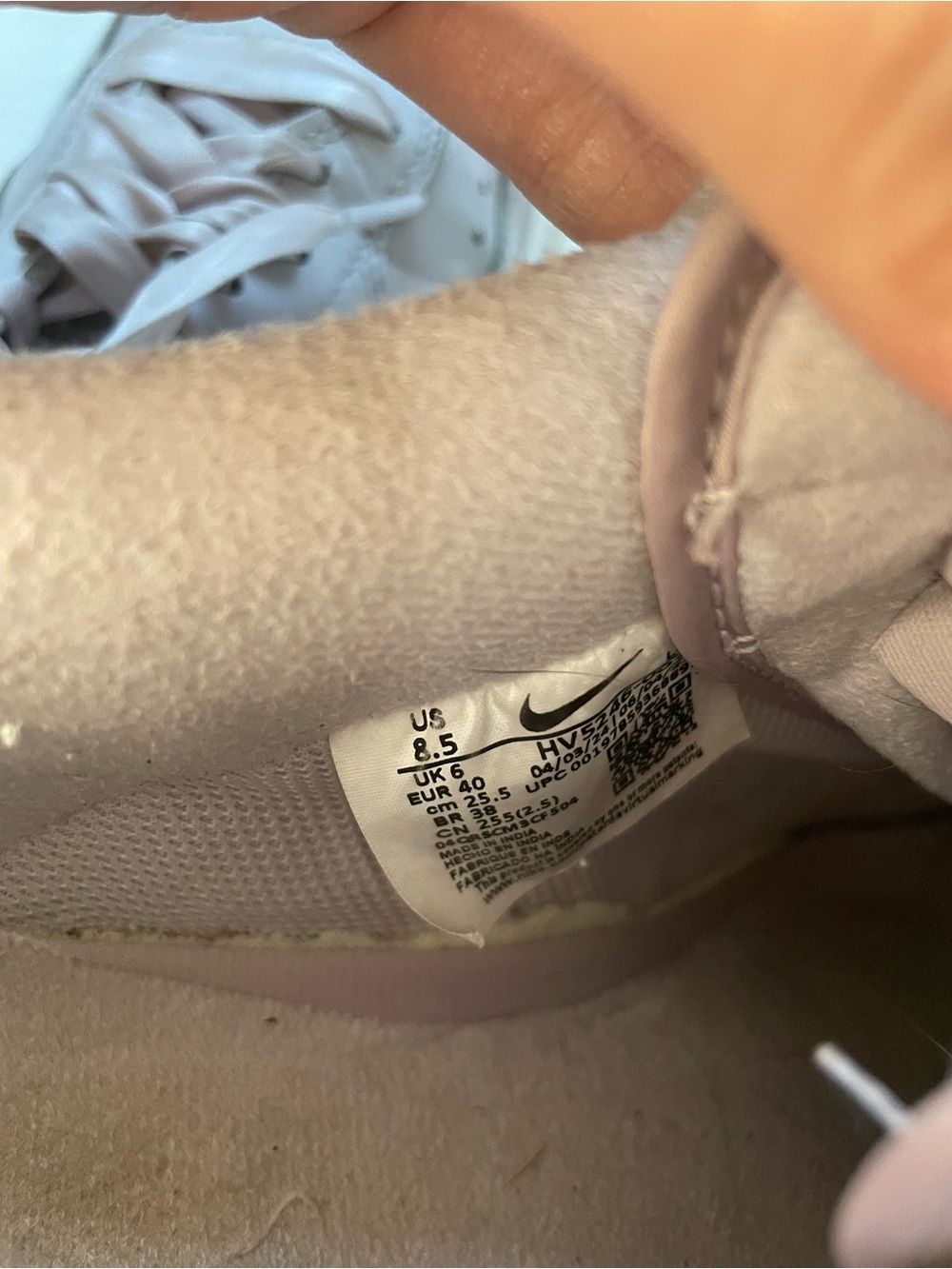 Nike Court Vision Low Next Nature in Platinum Violet with Ribbon Laces - Picture 11 of 11